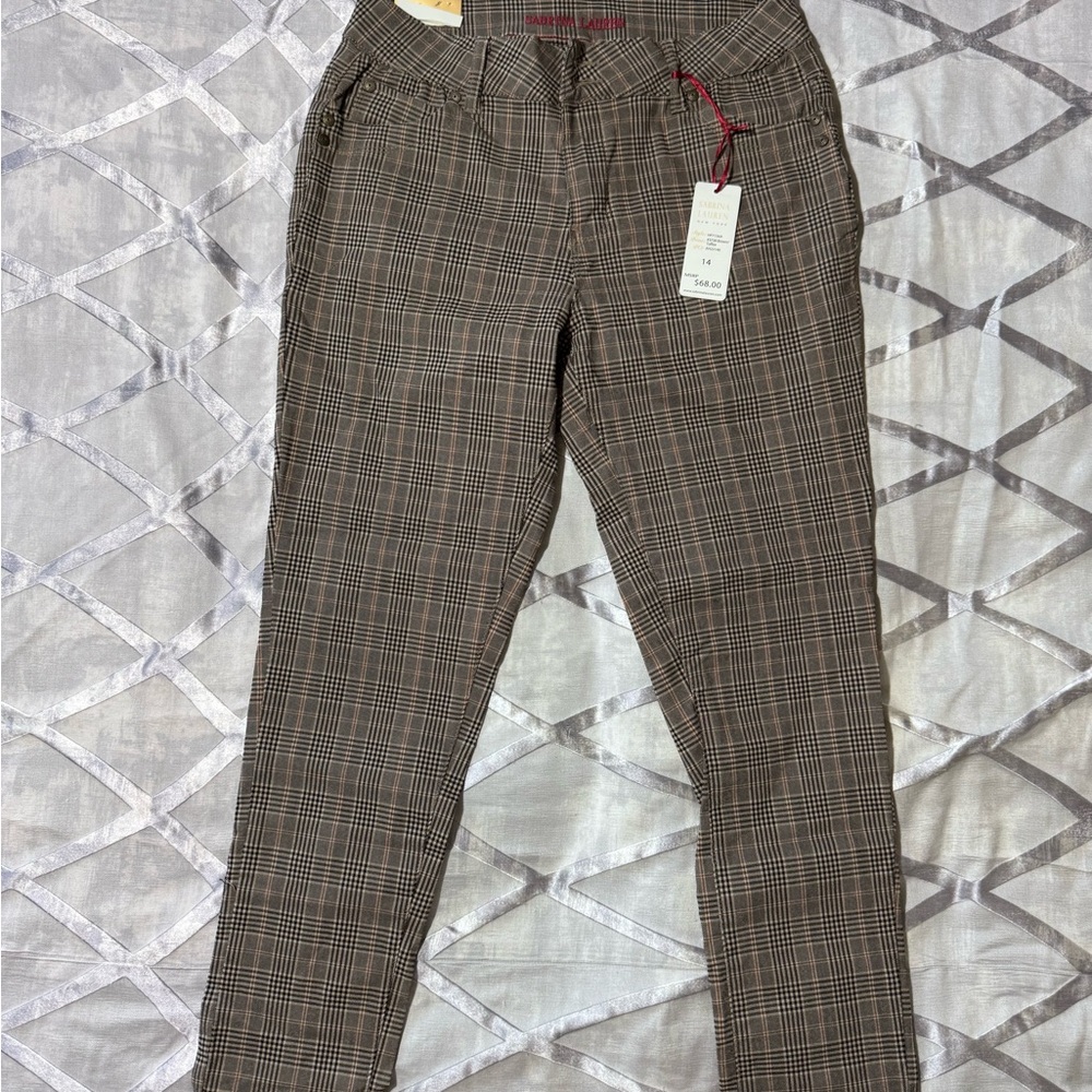 Women’s Plaid Brown Pants